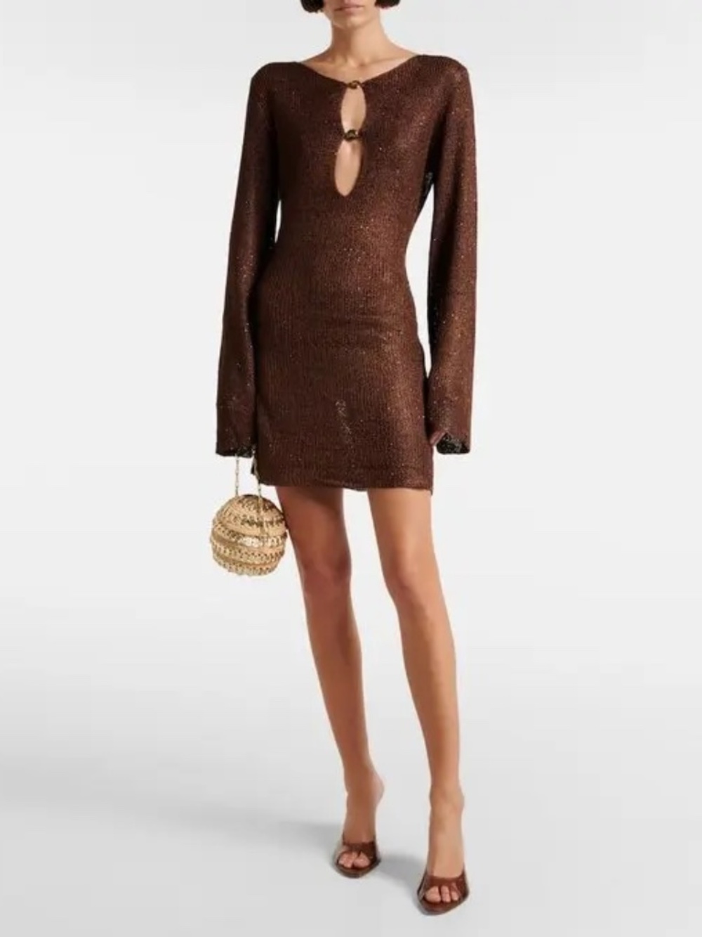 Bananhot Mini Knit Sequined Dress